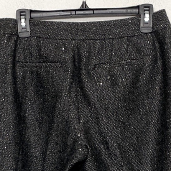 Talbots Wool Blend Black & Gray Tweed Sequin Trousers Size 6P - Picture 5 of 8